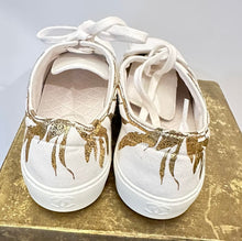 Load image into Gallery viewer, New Unworn Chanel 18C Paris Greece White Gold Tennis Shoes EU 39.5 US 10.5
