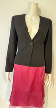 Load image into Gallery viewer, Chanel 98A Vintage Black Short Deep V Neck Jacket FR 36 US 2/4
