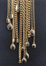 Load image into Gallery viewer, Rare Chanel 11P Runway CC Gripoix Gold Metal Extra Long Chains Necklace