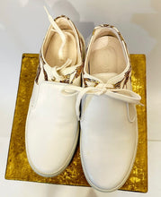 Load image into Gallery viewer, New Unworn Chanel 18C Paris Greece White Gold Tennis Shoes EU 39.5 US 10.5