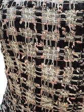 Load image into Gallery viewer, Chanel 20P Campaign Ad Tweed Pink Black White Eyelet Dress FR 38