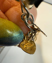 Load image into Gallery viewer, Chanel 06A Lucky Heart Charm Pearl Dangle Silver Gold Earrings