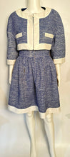 Load image into Gallery viewer, Chanel 13P Runway Blue White Dress Matching Bolero Jacket FR 40/42 US 4/6