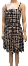 Load image into Gallery viewer, Chanel 20P Campaign Ad Tweed Pink Black White Eyelet Dress FR 38