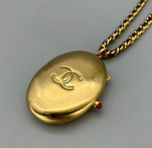Load image into Gallery viewer, Rare 95A Vintage Chanel Gold Plated Locket Pill Case Necklace
