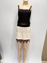 Load image into Gallery viewer, Rare 98A Chanel Runway Vintage black CC Logo lace cami blouse FR 38 US 4