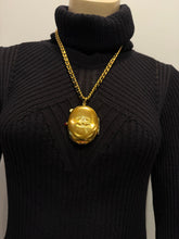 Load image into Gallery viewer, Rare 95A Vintage Chanel Gold Plated Locket Pill Case Necklace