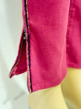 Load image into Gallery viewer, Chanel Soft Raspberry Jeans with Silver Plum Trim FR 40