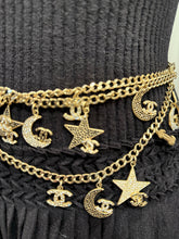 Load image into Gallery viewer, Rare Chanel 08P 2008 Spring Runway Stars Moon Gold Crystals Belt/Necklace