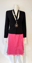 Load image into Gallery viewer, Chanel 98A Vintage Black Short Deep V Neck Jacket FR 36 US 2/4