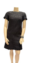 Load image into Gallery viewer, Chanel Black Tweed Dress with Piping and Fringe FR 42 US 6/8