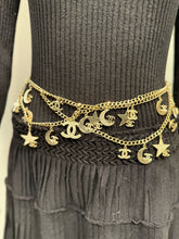 Load image into Gallery viewer, Rare Chanel 08P 2008 Spring Runway Stars Moon Gold Crystals Belt/Necklace