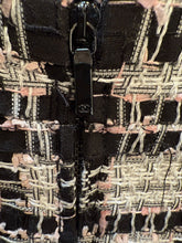 Load image into Gallery viewer, Chanel 20P Campaign Ad Tweed Pink Black White Eyelet Dress FR 38