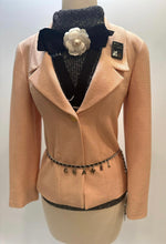 Load image into Gallery viewer, Chanel Charm Letters 2012 Silver Black Leather Chain Link Belt/Necklace