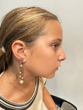 Load image into Gallery viewer, Chanel 06A Lucky Heart Charm Pearl Dangle Silver Gold Earrings