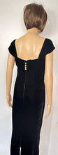 Load image into Gallery viewer, Vintage Chanel Early 1980s Long Velvet Black Evening Gown Size 4