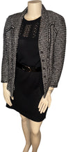 Load image into Gallery viewer, Chanel 06A 2006 Fall Gray Black Sequined Tweed Jacket Blazer FR 44 US 8/10
