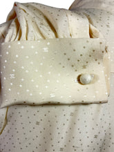 Load image into Gallery viewer, Chanel 1980’s Vintage Ecru CC Silk Logo Long Sleeve Blouse FR 42 US 6/8