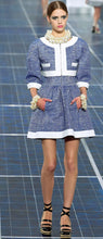 Load image into Gallery viewer, Chanel 13P Runway Blue White Dress Matching Bolero Jacket FR 40/42 US 4/6