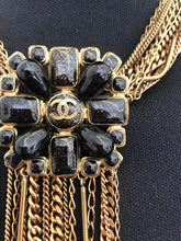 Load image into Gallery viewer, Rare Chanel 11P Runway CC Gripoix Gold Metal Extra Long Chains Necklace