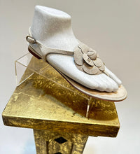 Load image into Gallery viewer, Chanel Beige Summer Camellia Thong Sandals EU 38C US 7.5