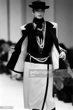 Load image into Gallery viewer, Chanel Vintage 1984 Fall Blue 3 Piece Set Skirt Suit Jacket Blouse FR 42