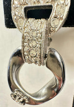 Load image into Gallery viewer, Chanel 14C 2014 Cruise Resort Silver Crystal Chain Link Clip On Earrings