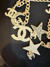 Load image into Gallery viewer, Rare Chanel 08P 2008 Spring Runway Stars Moon Gold Crystals Belt/Necklace