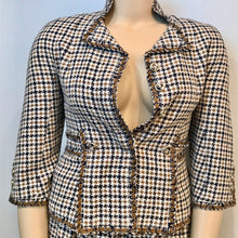 Load image into Gallery viewer, Chanel 08P, 2008 Spring 2 piece plaid tweed skirt suit jacket set size 10/12