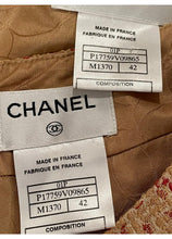 Load image into Gallery viewer, Chanel 01P 2001 Spring Vintage Skirt Suit w Leather Collar FR 42 US 8/10