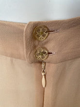 Load image into Gallery viewer, Vintage 2002 Chanel 2 piece beige silk chiffon pleated accordion dress set US 6