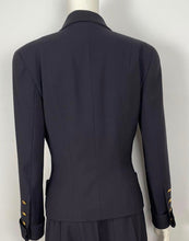 Load image into Gallery viewer, Late 1980’s Vintage Chanel Boutique Double Breasted Dark Navy Jacket FR 36 US 4