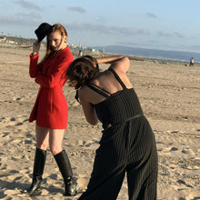 Load image into Gallery viewer, Rare Collectors Chanel Vintage 95A 1995 Fall Red Long Jacket US 6