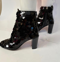 Load image into Gallery viewer, Chanel Black Sequin embellished ankle Boots Booties EU 37 US 6/6.5