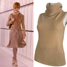 Load image into Gallery viewer, Chanel 00A 2000 Fall Light Brown Beige Turtleneck Sweater Blouse FR 40 US 4/6