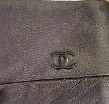 Load image into Gallery viewer, Chanel 03A Snap Collection 2003 Fall Short and Sassy Satin Black Skirt FR 40 US 6/8