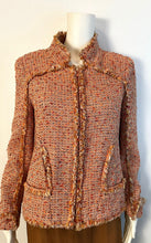 Load image into Gallery viewer, Rare Chanel 04P 2004 Spring Peach Pink Tweed Zip Up Jacket FR 38 US 4/6