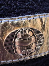 Load image into Gallery viewer, NWT Chanel 19A 2019 Fall Paris Egypt Runway Black Gold Trim Dress FR 34 US 4