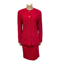 Load image into Gallery viewer, 93P 1993 Spring Rare Vintage Chanel Rose Skirt Suit Set FR 40 US 4