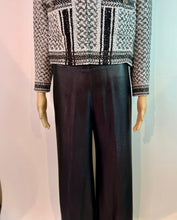 Load image into Gallery viewer, Chanel 00A 2000 Fall Black Shiny Dress Wide Leg Pants FR 38 US 4/6