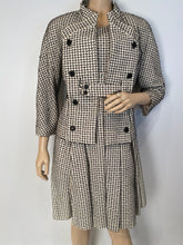 Load image into Gallery viewer, Chanel 10P, 2010 Spring Ecru/Black Tweed Jacket matching Dress 2 Piece Set FR 42 US 6