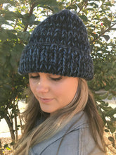 Load image into Gallery viewer, Chanel Blue Cashmere Knit Beanie Winter Cap Hat Size Small