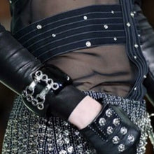 Load image into Gallery viewer, Chanel 2003 Fall 03A Snap Collection black silk chiffon blouse top FR 42 US 6/8