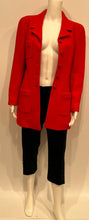 Load image into Gallery viewer, Rare Collectors Chanel Vintage 95A 1995 Fall Red Long Jacket US 6