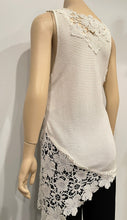 Load image into Gallery viewer, Chanel 11P 2011 Spring Floral Cotton Crochet White Asymmetrical Blouse Top FR 36 US 4