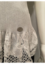 Load image into Gallery viewer, Chanel 06P 2006 Spring white ribbed Lace T-shirt Tee Top FR 46 US 10-12