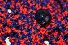 Load image into Gallery viewer, Chanel 14P 2014 Spring Crochet Navy Red Dress US 12/14/16