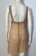Load image into Gallery viewer, Vintage 2002 Chanel 2 piece beige silk chiffon pleated accordion dress set US 6