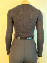 Load image into Gallery viewer, Vintage Chanel Black Sweater Patent Belt at Waist and Wrists FR 34/36 US 4