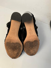 Load image into Gallery viewer, Chanel Black Sequin embellished ankle Boots Booties EU 37 US 6/6.5